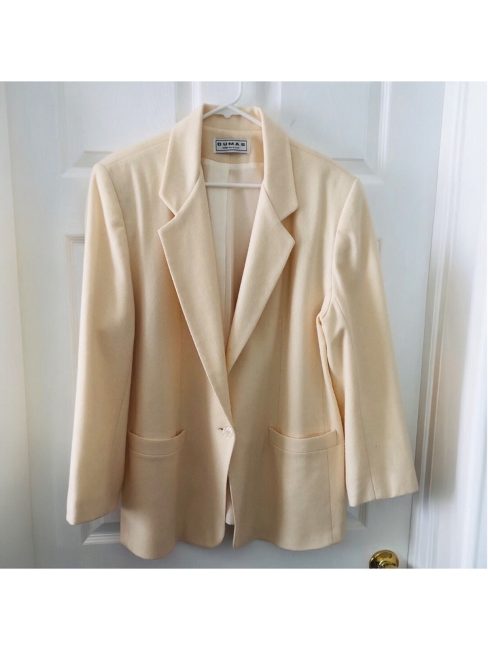 Vintage DUMAS Oversized Boyfriend Fit Wool Blazer 80’s Power Dressing USA XL